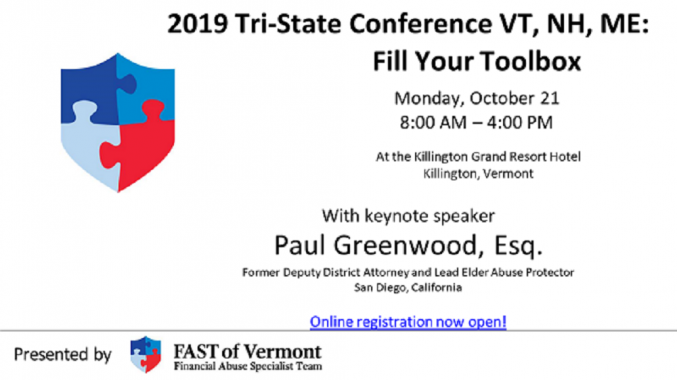 Announcing the 2019 Tri-State Conference On Financial Exploitation